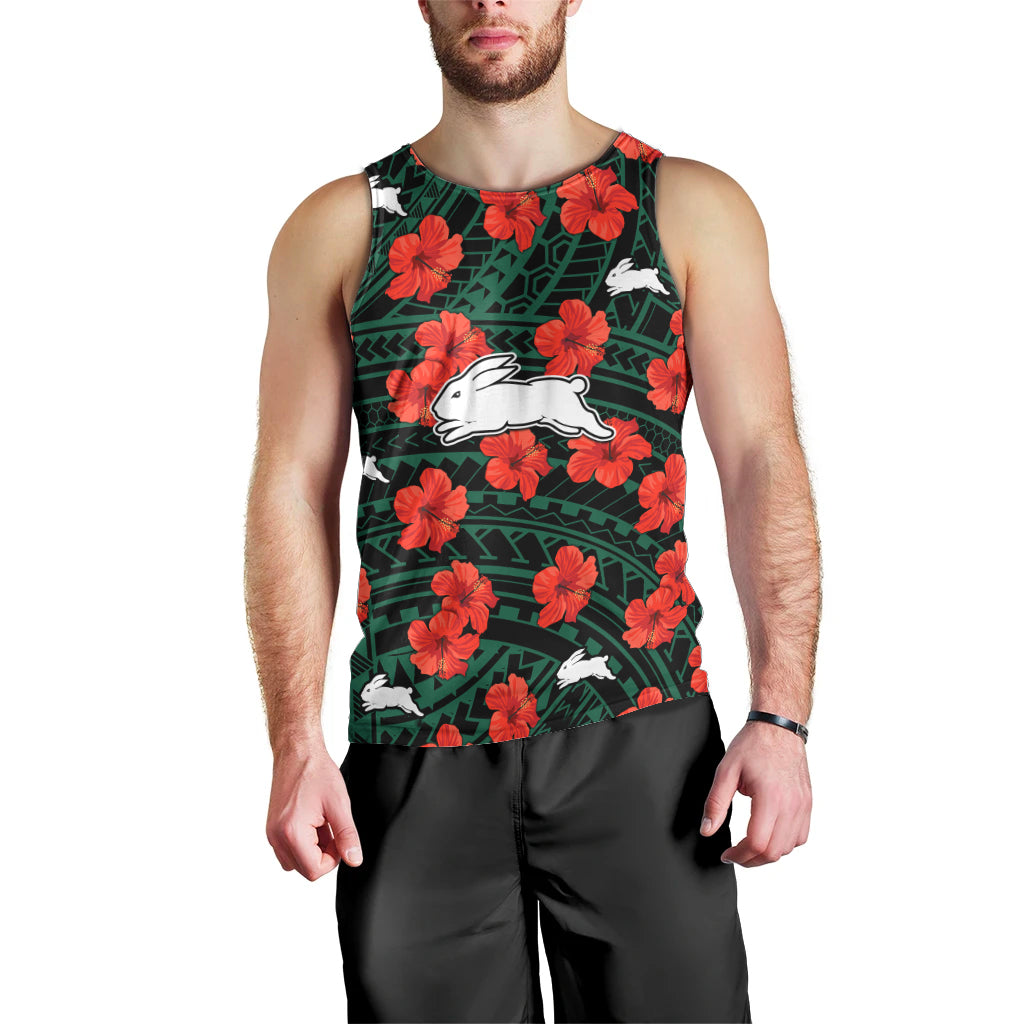 rabbitohs-rugby-men-tank-top-polynesian-style-with-hibiscus