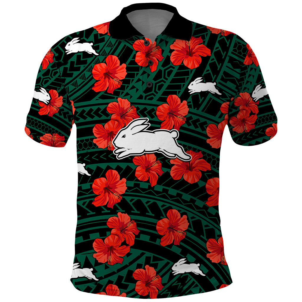 rabbitohs-rugby-polo-shirt-polynesian-style-with-hibiscus