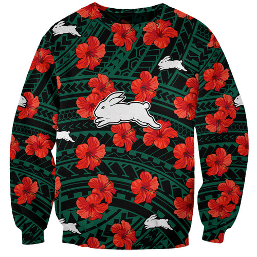 rabbitohs-rugby-sweatshirt-polynesian-style-with-hibiscus