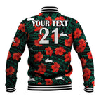 custom-text-and-number-rabbitohs-rugby-baseball-jacket-polynesian-style-with-hibiscus