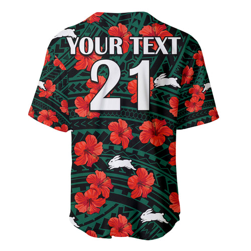 custom-text-and-number-rabbitohs-rugby-baseball-jersey-polynesian-style-with-hibiscus