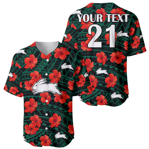 custom-text-and-number-rabbitohs-rugby-baseball-jersey-polynesian-style-with-hibiscus