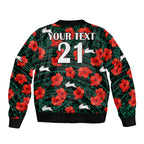 custom-text-and-number-rabbitohs-rugby-bomber-jacket-polynesian-style-with-hibiscus