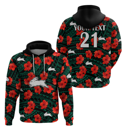 custom-text-and-number-rabbitohs-rugby-hoodie-polynesian-style-with-hibiscus