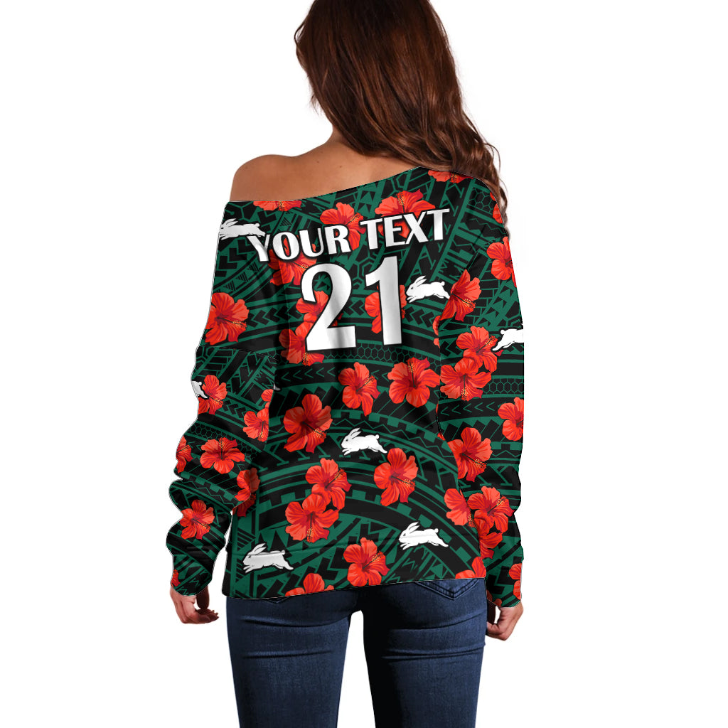 custom-text-and-number-rabbitohs-rugby-off-shoulder-sweater-polynesian-style-with-hibiscus