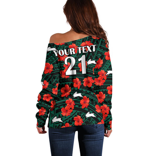 custom-text-and-number-rabbitohs-rugby-off-shoulder-sweater-polynesian-style-with-hibiscus