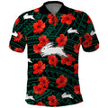 custom-text-and-number-rabbitohs-rugby-polo-shirt-polynesian-style-with-hibiscus