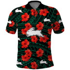 custom-text-and-number-rabbitohs-rugby-polo-shirt-polynesian-style-with-hibiscus