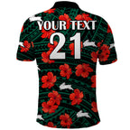 custom-text-and-number-rabbitohs-rugby-polo-shirt-polynesian-style-with-hibiscus