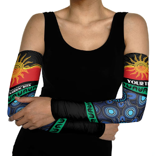 Personalised Australian Aboriginal Torres Strait Islanders Arm Sleeves Together We Rise Together We Stay Deadly
