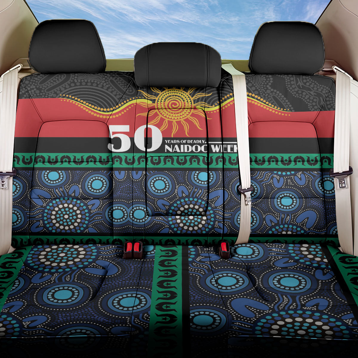 Australian Aboriginal Torres Strait Islanders Back Car Seat Cover Together We Rise Together We Stay Deadly
