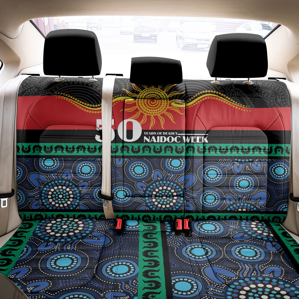 Australian Aboriginal Torres Strait Islanders Back Car Seat Cover Together We Rise Together We Stay Deadly