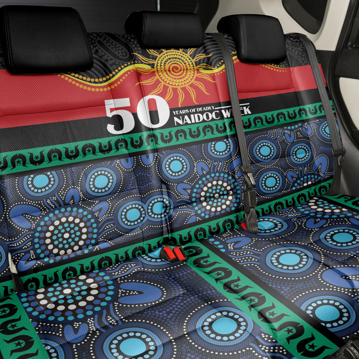 Australian Aboriginal Torres Strait Islanders Back Car Seat Cover Together We Rise Together We Stay Deadly