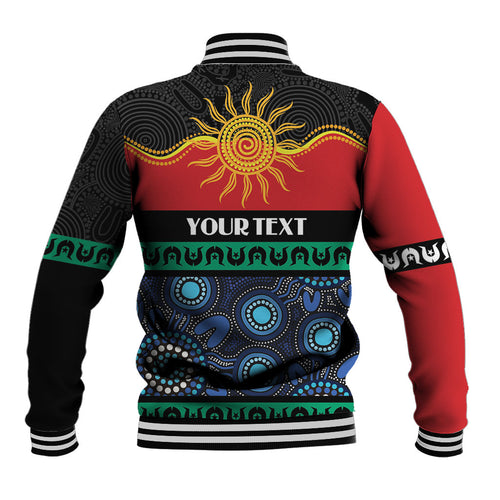 Personalised Australian Aboriginal Torres Strait Islanders Baseball Jacket Together We Rise Together We Stay Deadly