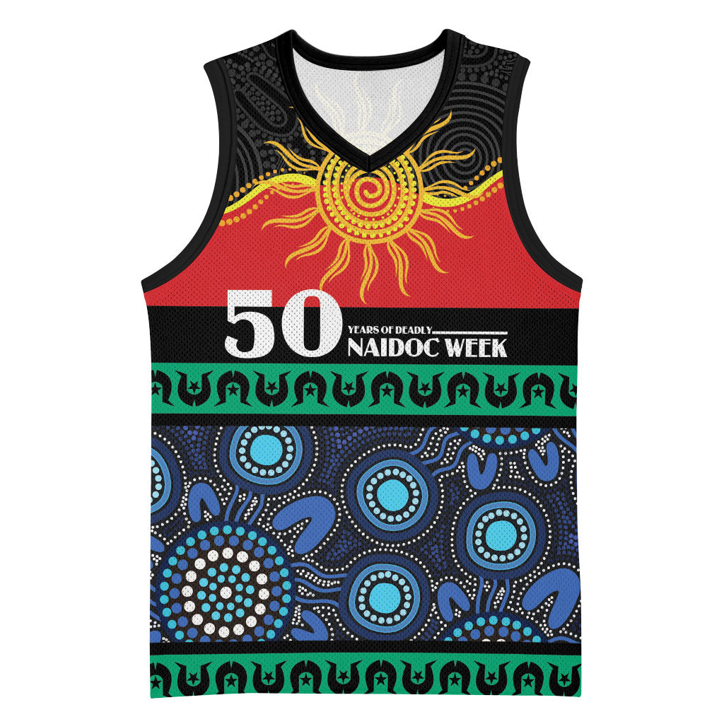Personalised Australian Aboriginal Torres Strait Islanders Basketball Jersey Together We Rise Together We Stay Deadly
