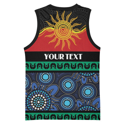 Personalised Australian Aboriginal Torres Strait Islanders Basketball Jersey Together We Rise Together We Stay Deadly