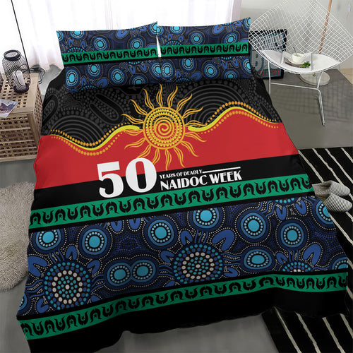 Australian Aboriginal Torres Strait Islanders Bedding Set Together We Rise Together We Stay Deadly