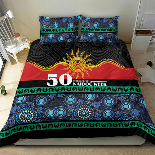 Australian Aboriginal Torres Strait Islanders Bedding Set Together We Rise Together We Stay Deadly