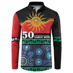 Personalised Australian Aboriginal Torres Strait Islanders Button Sweatshirt Together We Rise Together We Stay Deadly