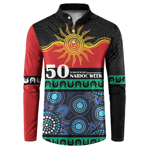 Personalised Australian Aboriginal Torres Strait Islanders Button Sweatshirt Together We Rise Together We Stay Deadly