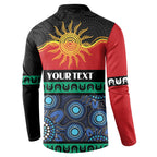 Personalised Australian Aboriginal Torres Strait Islanders Button Sweatshirt Together We Rise Together We Stay Deadly