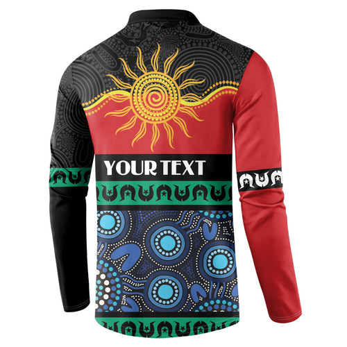 Personalised Australian Aboriginal Torres Strait Islanders Button Sweatshirt Together We Rise Together We Stay Deadly