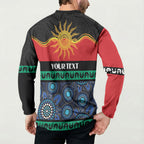 Personalised Australian Aboriginal Torres Strait Islanders Button Sweatshirt Together We Rise Together We Stay Deadly