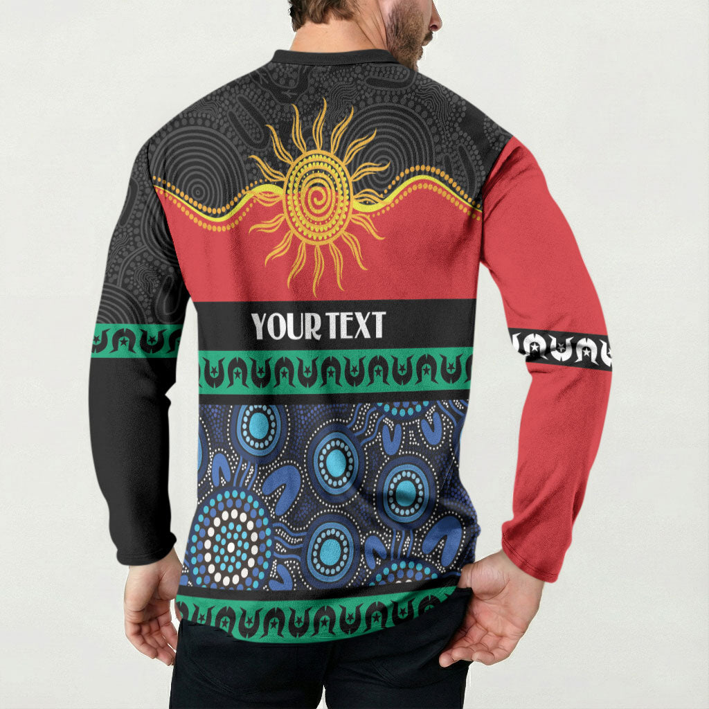Personalised Australian Aboriginal Torres Strait Islanders Button Sweatshirt Together We Rise Together We Stay Deadly