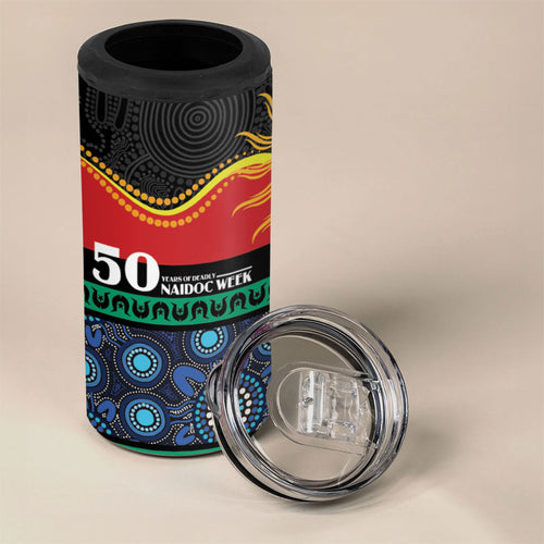 Personalised Australian Aboriginal Torres Strait Islanders 4 in 1 Can Cooler Tumbler Together We Rise Together We Stay Deadly