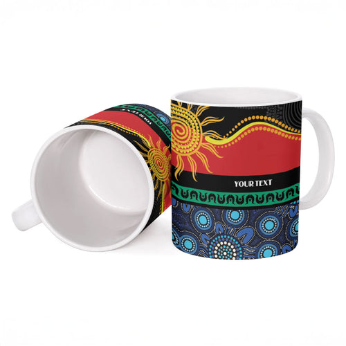 Personalised Australian Aboriginal Torres Strait Islanders Ceramic Mug Together We Rise Together We Stay Deadly