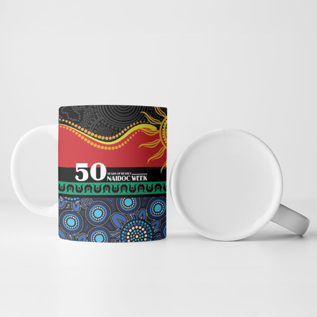 Personalised Australian Aboriginal Torres Strait Islanders Ceramic Mug Together We Rise Together We Stay Deadly