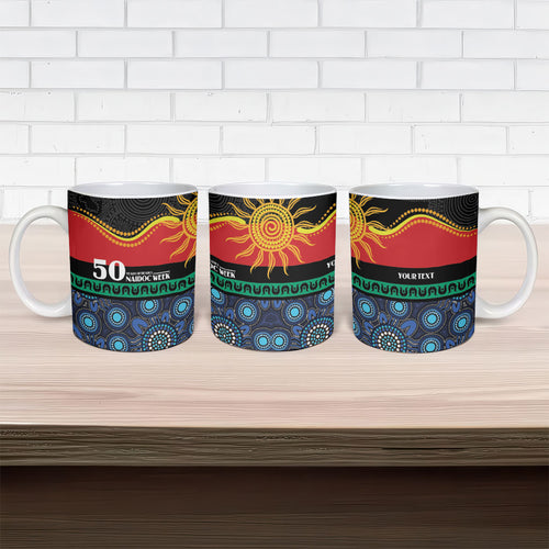 Personalised Australian Aboriginal Torres Strait Islanders Ceramic Mug Together We Rise Together We Stay Deadly