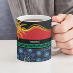 Personalised Australian Aboriginal Torres Strait Islanders Ceramic Mug Together We Rise Together We Stay Deadly