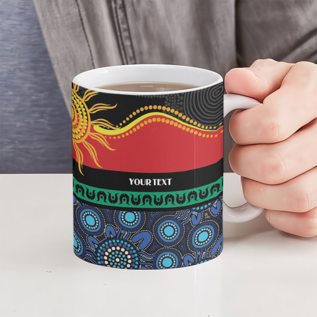 Personalised Australian Aboriginal Torres Strait Islanders Ceramic Mug Together We Rise Together We Stay Deadly