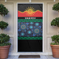 Personalised Australian Aboriginal Torres Strait Islanders Door Cover Together We Rise Together We Stay Deadly