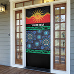 Personalised Australian Aboriginal Torres Strait Islanders Door Cover Together We Rise Together We Stay Deadly