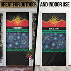Personalised Australian Aboriginal Torres Strait Islanders Door Cover Together We Rise Together We Stay Deadly