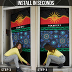 Personalised Australian Aboriginal Torres Strait Islanders Door Cover Together We Rise Together We Stay Deadly