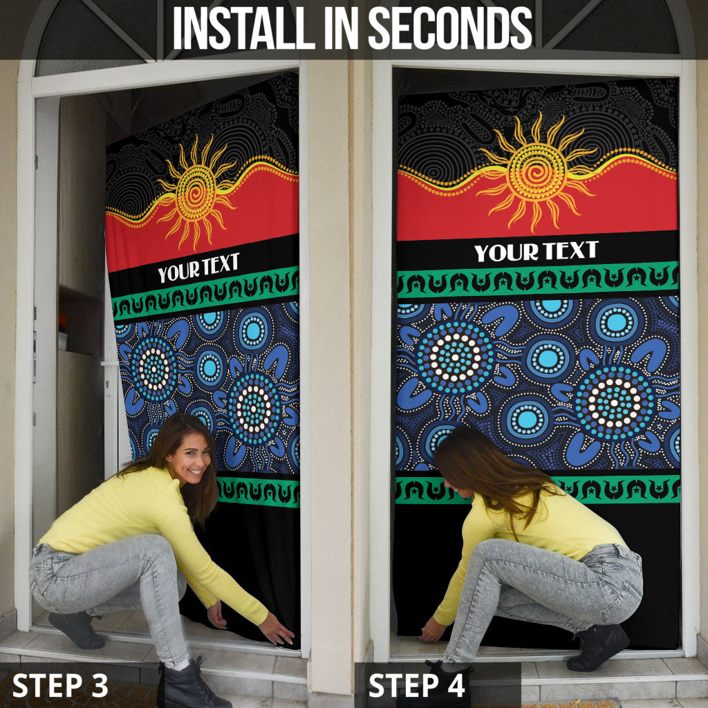 Personalised Australian Aboriginal Torres Strait Islanders Door Cover Together We Rise Together We Stay Deadly