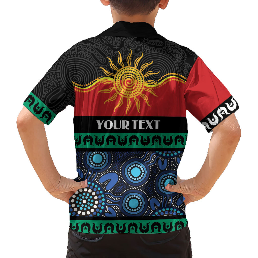 Personalised Australian Aboriginal Torres Strait Islanders Family Matching Mermaid Dress and Hawaiian Shirt Together We Rise Together We Stay Deadly