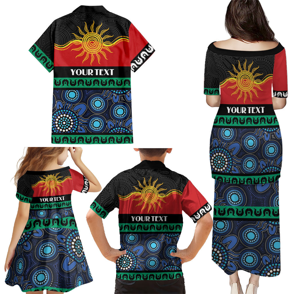 Personalised Australian Aboriginal Torres Strait Islanders Family Matching Puletasi and Hawaiian Shirt Together We Rise Together We Stay Deadly