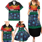 Personalised Australian Aboriginal Torres Strait Islanders Family Matching Summer Maxi Dress and Hawaiian Shirt Together We Rise Together We Stay Deadly