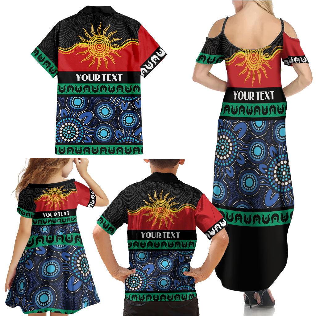 Personalised Australian Aboriginal Torres Strait Islanders Family Matching Summer Maxi Dress and Hawaiian Shirt Together We Rise Together We Stay Deadly