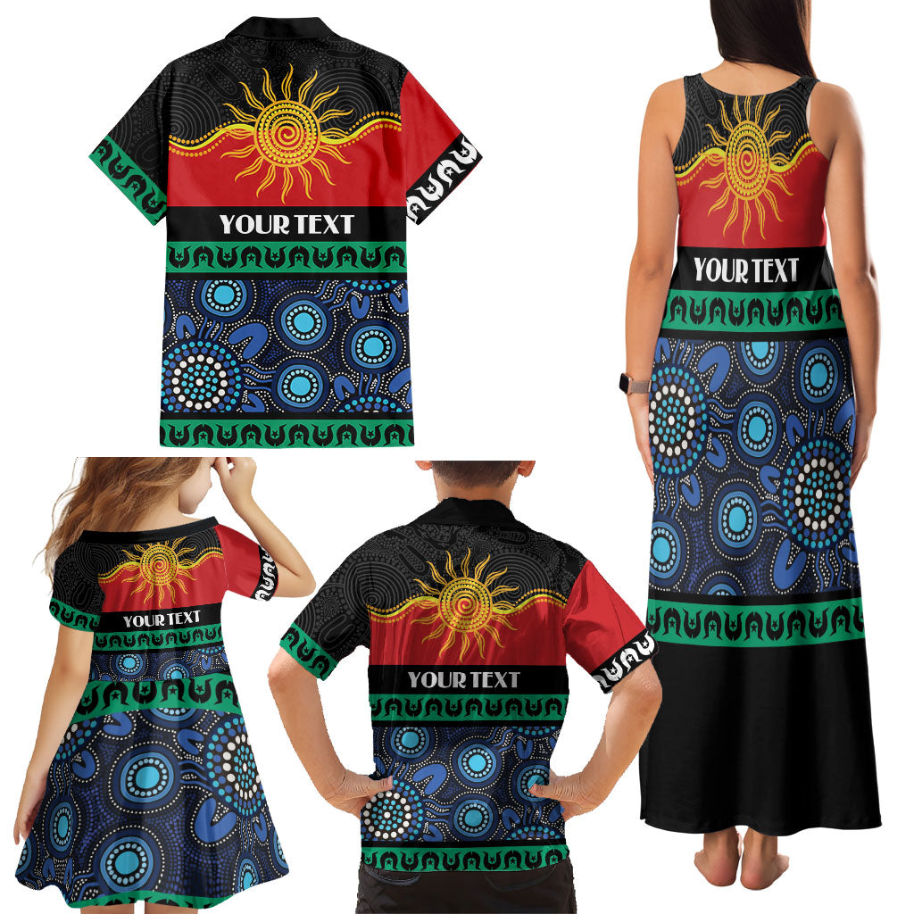Personalised Australian Aboriginal Torres Strait Islanders Family Matching Tank Maxi Dress and Hawaiian Shirt Together We Rise Together We Stay Deadly