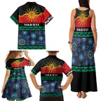 Personalised Australian Aboriginal Torres Strait Islanders Family Matching Tank Maxi Dress and Hawaiian Shirt Together We Rise Together We Stay Deadly