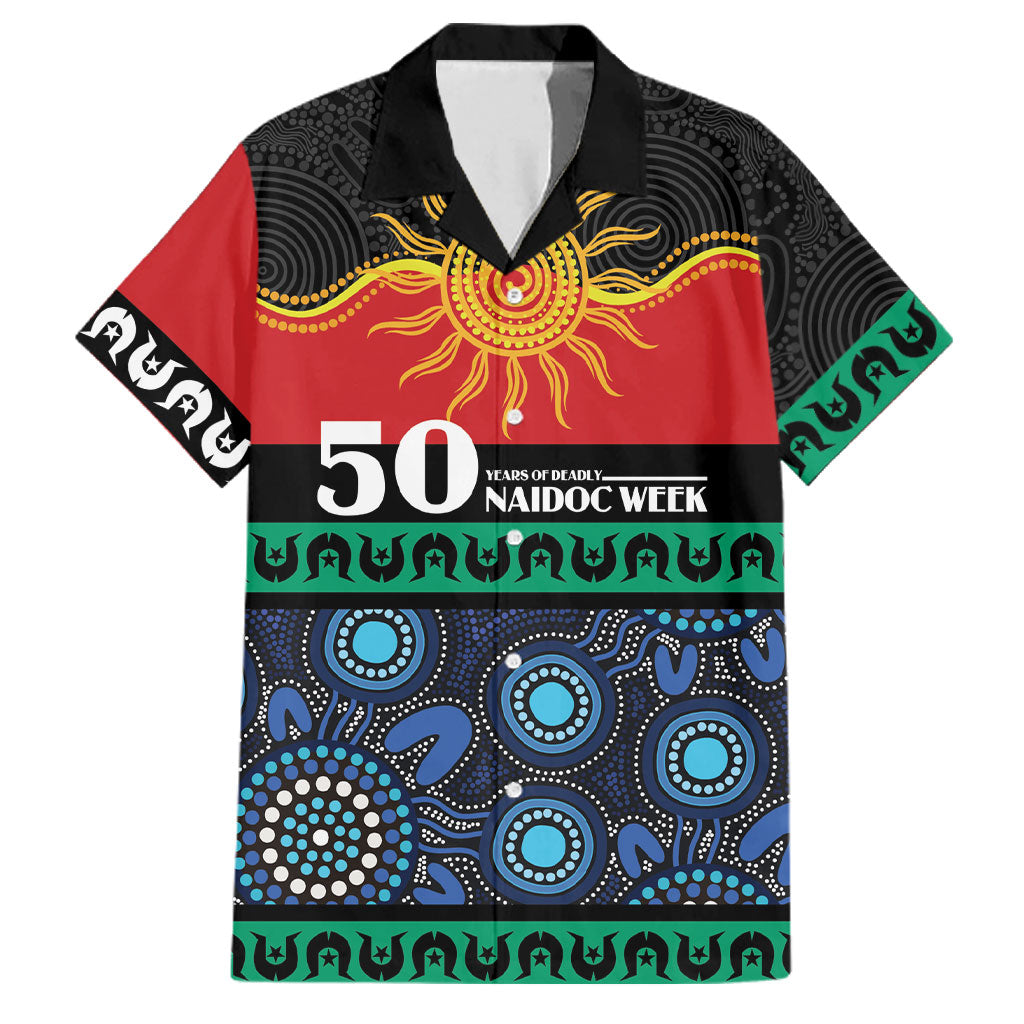 Personalised Australian Aboriginal Torres Strait Islanders Family Matching Tank Maxi Dress and Hawaiian Shirt Together We Rise Together We Stay Deadly