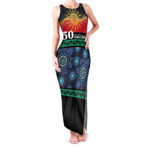Personalised Australian Aboriginal Torres Strait Islanders Family Matching Tank Maxi Dress and Hawaiian Shirt Together We Rise Together We Stay Deadly