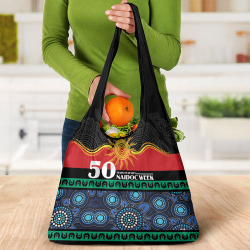 Australian Aboriginal Torres Strait Islanders Grocery Bag Together We Rise Together We Stay Deadly