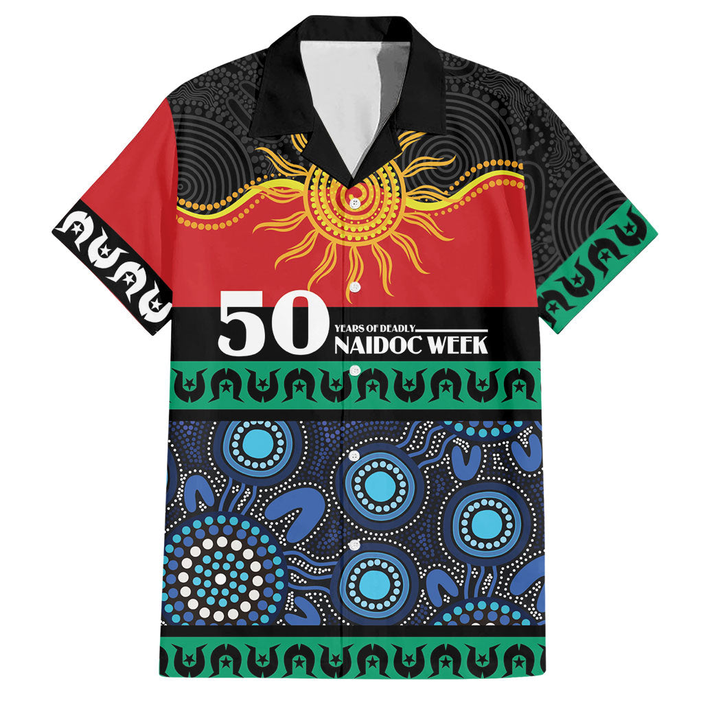 Personalised Australian Aboriginal Torres Strait Islanders Hawaiian Shirt Together We Rise Together We Stay Deadly