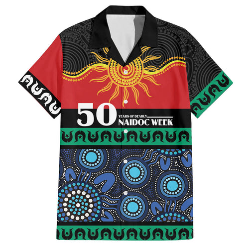 Personalised Australian Aboriginal Torres Strait Islanders Hawaiian Shirt Together We Rise Together We Stay Deadly